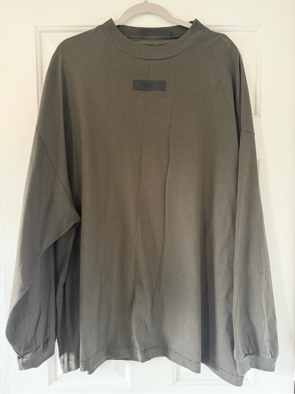 Fear of God Olive Green Long-Sleeve Crewneck